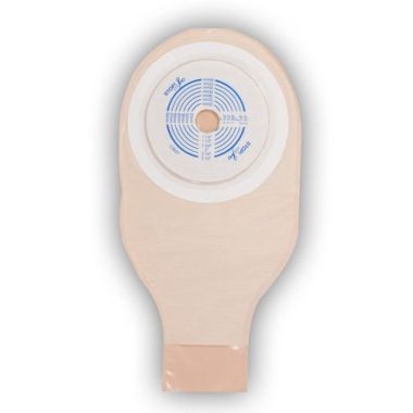 ActiveLife One-Piece Pre-Cut Drainable Pouch with Stomahesive Skin Barrier Transparent with 1-Sided Comfort Panel and Tape Collar