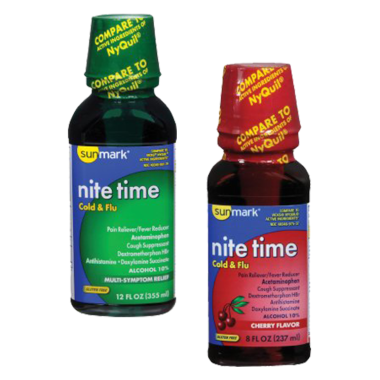 Sunmark Nite Time Cold and Flu Relief Medicine 