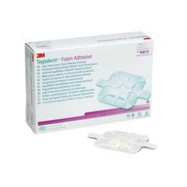 Tegaderm Foam Adhesive 90610 | Square - 3-1/2 x 3-1/2 Inch, Pad Size 2 x 2 Inch
