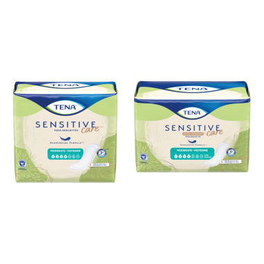 TENA Sensitive Care Extra Coverage Pads - Regular & Long, Moderate Protection