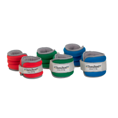 Hygenic TheraBand Comfort Fit Ankle and Wrist Weights Set - Red, Green, Blue