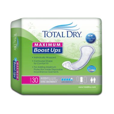 Total Dry Maximum or Ultimate Boost Ups Incontinence Pads