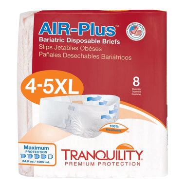 Tranquility Air-Plus Bariatric Disposable Briefs