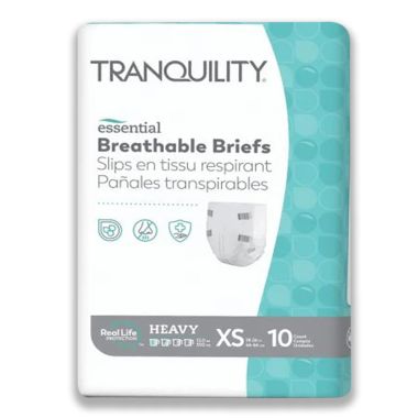 Tranquility Essential Breathable Briefs (Heavy or Moderate Absorbency)