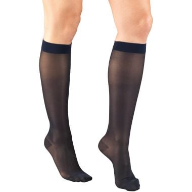 TRUFORM Women's Lites Knee High Support Stockings 15-20 mmHg, Closed Toe