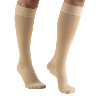 TRUFORM Classic Medical Knee High Silicone Dot Top CLOSED TOE 20-30 mmHg