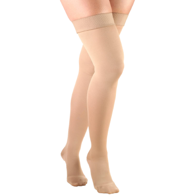 TruForm Opaque Thigh High Closed Toe 20-30 mmHg