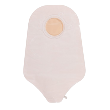 Urostomy Small Pouch with Accuseal Tap with Valve Opaque with 1-Sided Comfort Panel