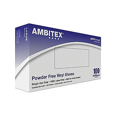 Tradex Ambitex V5201 Series Latex Free Clear Vinyl Gloves - Non-Sterile