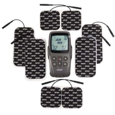 Vive EMS TENS Unit with 8 Electrode Pads and Belt Clip