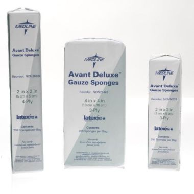 Avant 4 x 4 Inch Deluxe Gauze Sponges 4 Ply - NON26444 