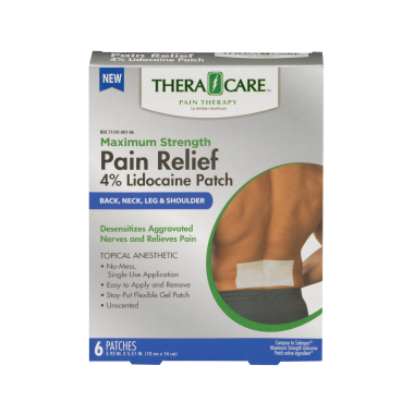 TheraCare Pain Relief 4% Lidocaine Patch - Maximum Strength