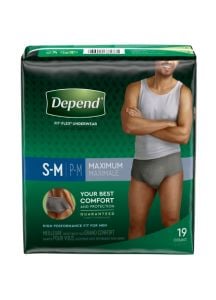 Depend FITFLEX Pull On Male Adult Absorbent Underwear With Tear Away Seams