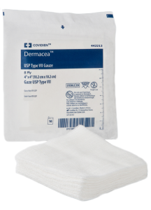 Dermacea 442213 USP Type VII Gauze Sponges 4x4 Inch 8 Ply Sterile