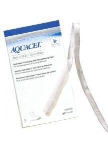 Aquacel Hydrofiber Wound Dressing Ribbon with Strengthening Fiber, .39 x 18 Inch