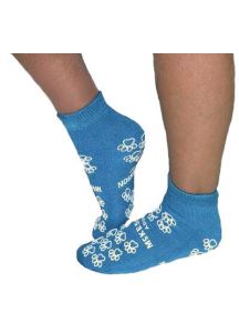 Slipper Socks Medi-Pak Light Blue Double Imprint