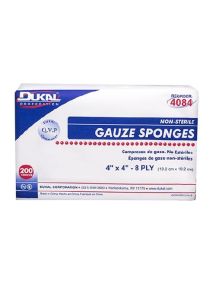 Dukal 4 x 4 Inch Gauze Sponges 8 Ply  4084