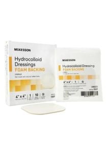 McKesson Hydrocolloid Dressing with Foam Backing 4 x 4 Inch - Sterile