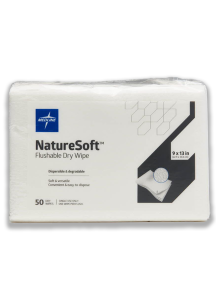 NatureSoft Flushable Cleansing Dry Wipes