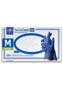 SensiCare Ice Blue Nitrile Exam Gloves Latex Free