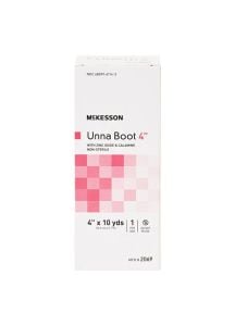 Cotton Unna Boot with Zinc Oxide and Calamine 4 Inch x 10 Yard - Non-Sterile
