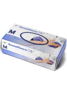 Medline SensiCare Silk Nitrile Exam Gloves Latex Free NonSterile
