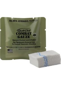 Combat gauze and packaging