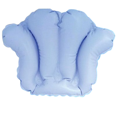 Deluxe Comfort Inflatable Bath Pillow, Blue