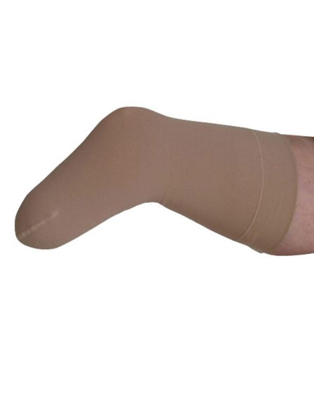Juzo 3572CFLSB10 VI 18” Extra Below Knee Compression Shrinker - 30-40 MmHg With Silicone Border, Black