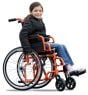 Orange Ziggo Wheelchair in Use