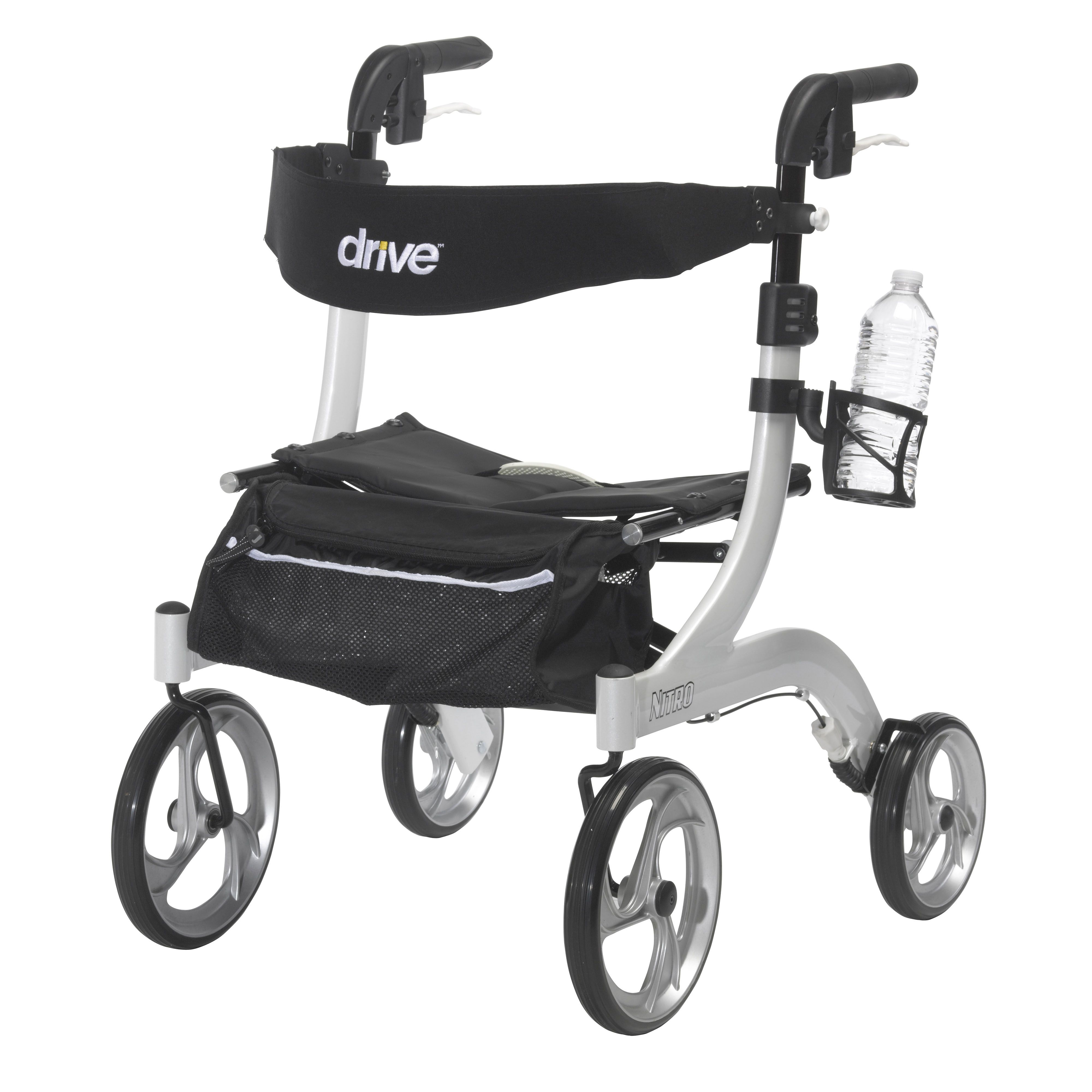 Buy Drive Medical Heavy Duty Nitro Euro Style Walker Rollator (Black