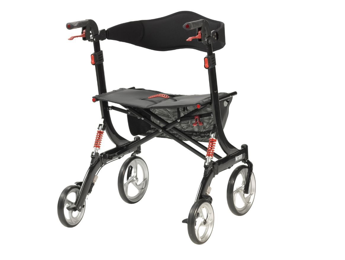 Buy Drive Medical Heavy Duty Nitro Euro Style Walker Rollator (Black
