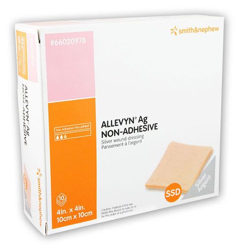 Smith & Nephew 66020978 Allevyn Ag Non-Adhesive | 4 x 4 Inch | Vitality  Medical