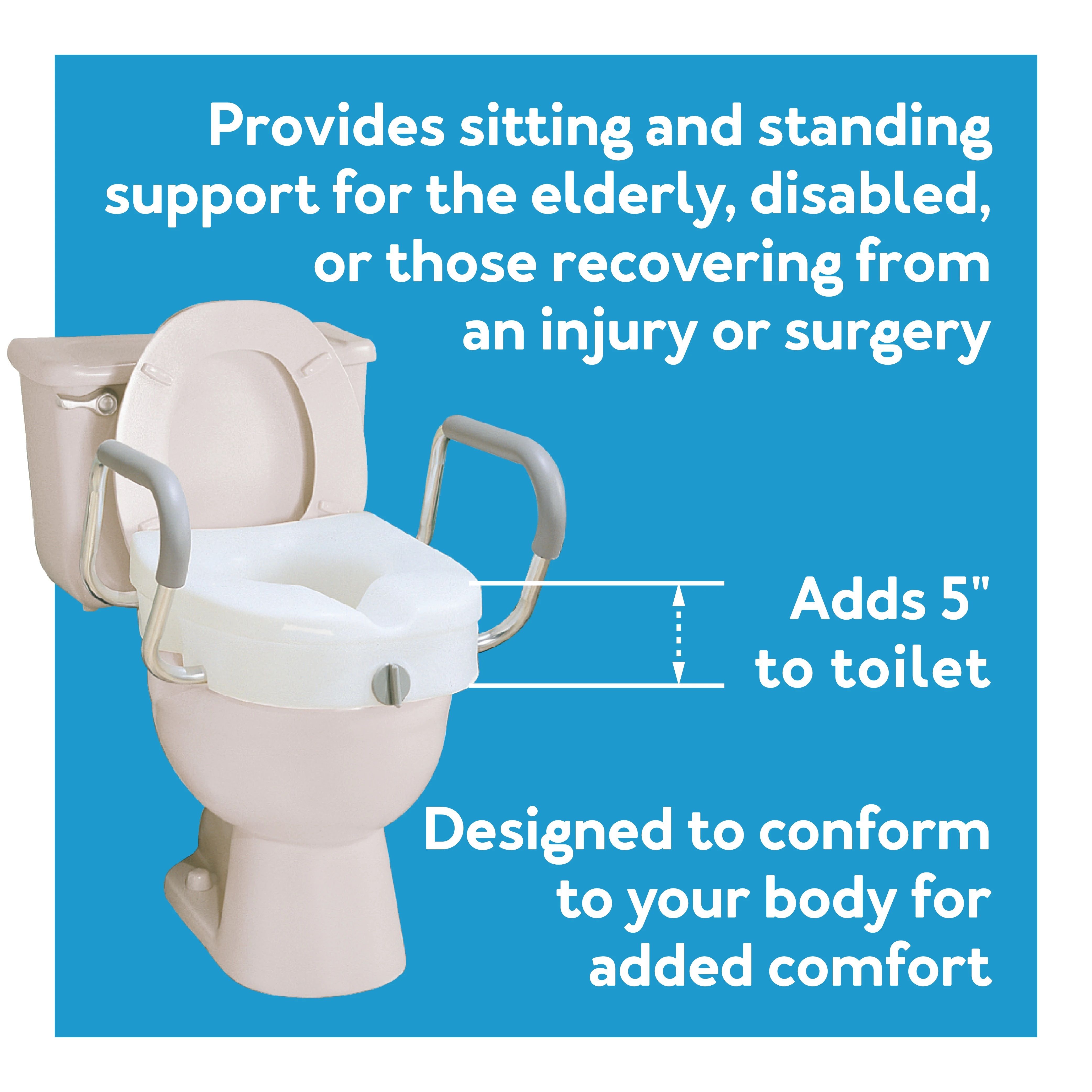 EZ Lock Raised Toilet Seat B30400, B311CO, B312CO Vitality Medical