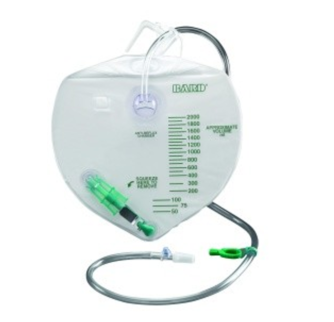 Bard Urinary Bedside Drainage Bags 2000cc, 4000cc Vitality Medical