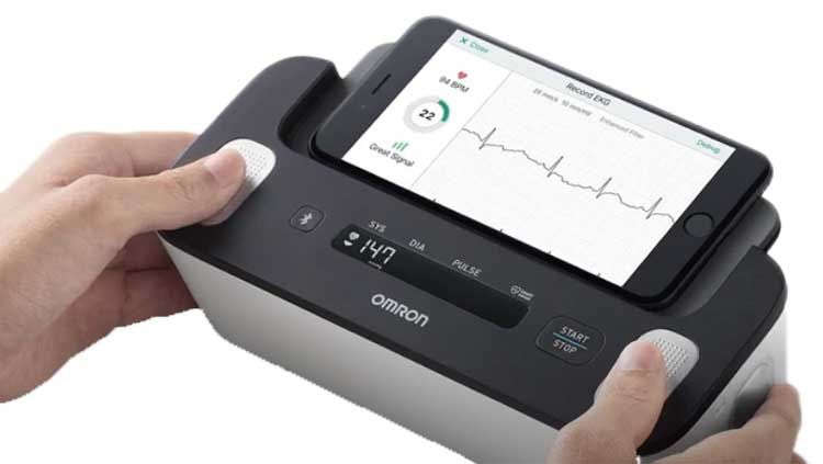 Omron Complete Bluetooth Blood Pressure Monitor & ECG Machine, Measure Bp  & ECG