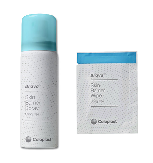 Coloplast Brava Skin Barrier Spray (120205), Brava Skin Wipes (120215)