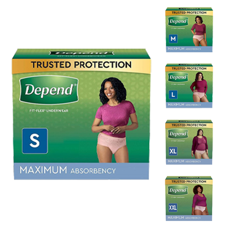 Depend Fit-Flex Incontinence Underwear for Women - Maximum