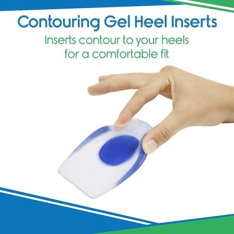 Vivesole Silicone Gel Heel Cups Shoe Inserts for Plantar Fasciitis All Sizes Vitality Medical