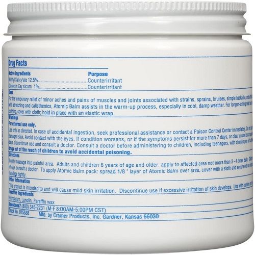 Cramer Label Cramer Atomic Balm Analgesic Ointment & Muscle Cream, 5 & 1 lb Jar, 2. ...