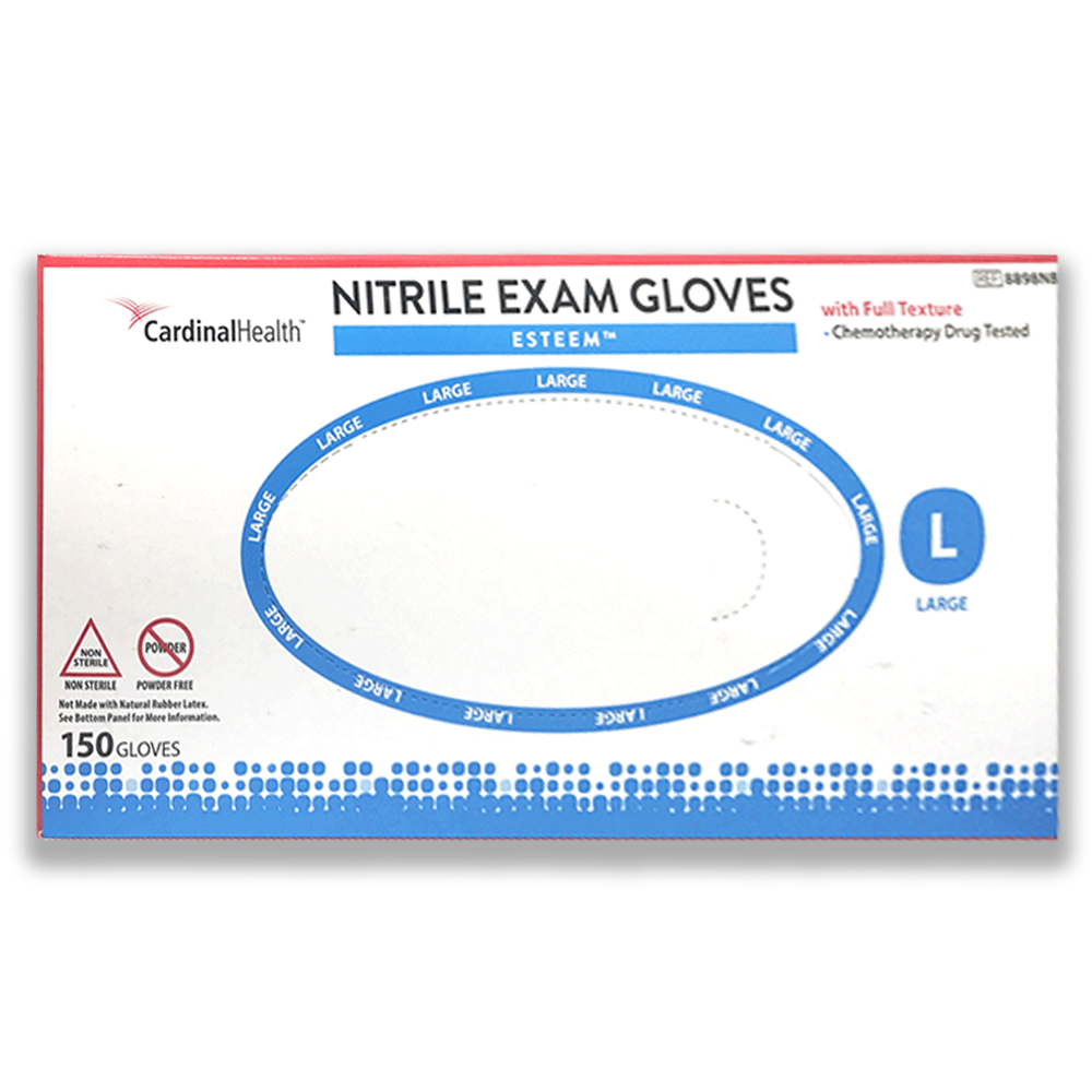 Esteem Nitrile Exam Gloves Powder Free NonSterile Cardinal Health