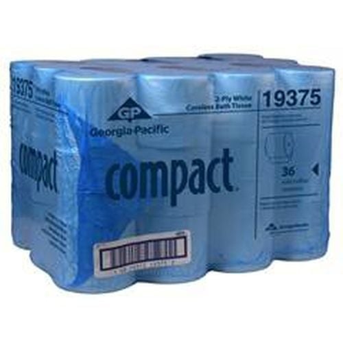 Pacific Compact Coreless Toilet Paper 2ply 19378, 19375