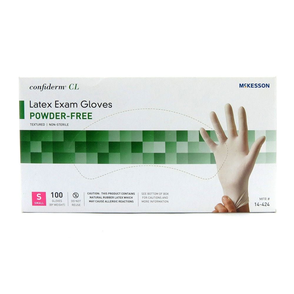 McKesson Confiderm CL Latex Exam Gloves Powder Free NonSterile 14