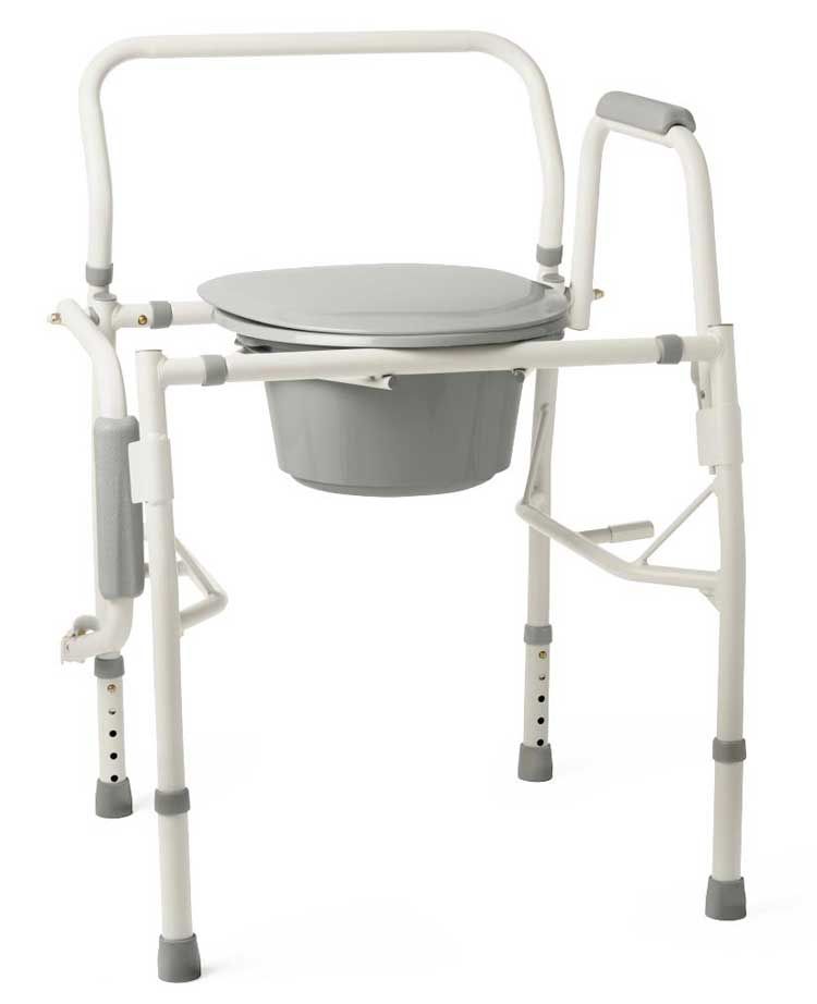 Drive medical folding steel online bedside commode