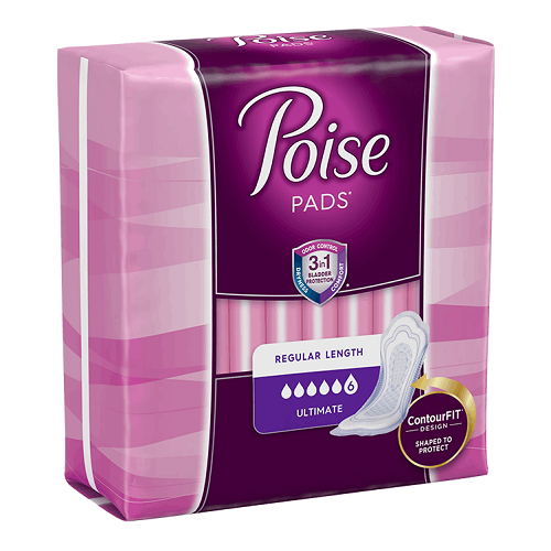Poise Ultimate Pads Regular and Long Sizes Vitality Medical