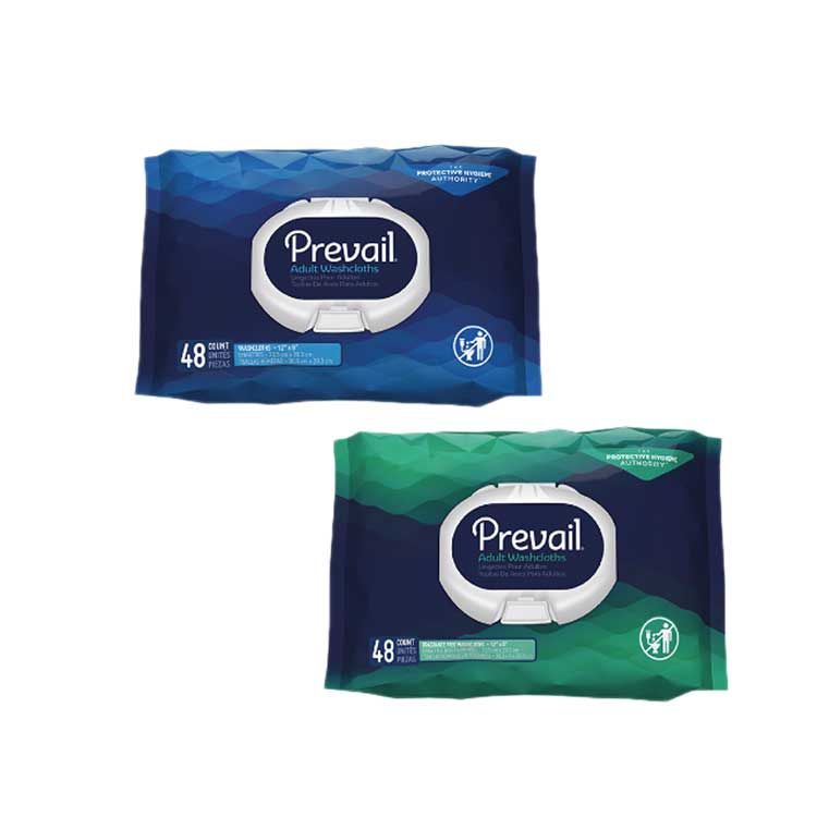 Ships Free] Prevail Adult Washcloths with Aloe, Chamomile, Vitamin E |  Vitality Medical