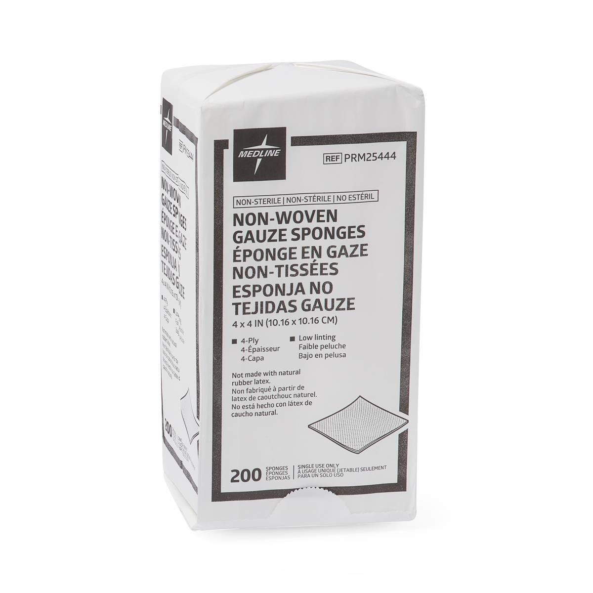 Medline PRM25444 Gauze NonWoven Sponges 4 x 4 in, 4Ply Vitality Medical