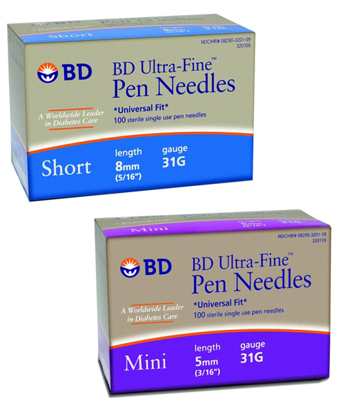 Buy BD Ultra-Fine Mini Pen Needles 8MM 31 Gauge 5/16in [ 3 Box of