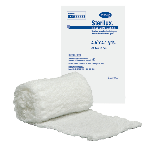 Hartmann 83500000 Sterilux Bulky Gauze Bandage 6 Ply 4.5 x 4.1 yds
