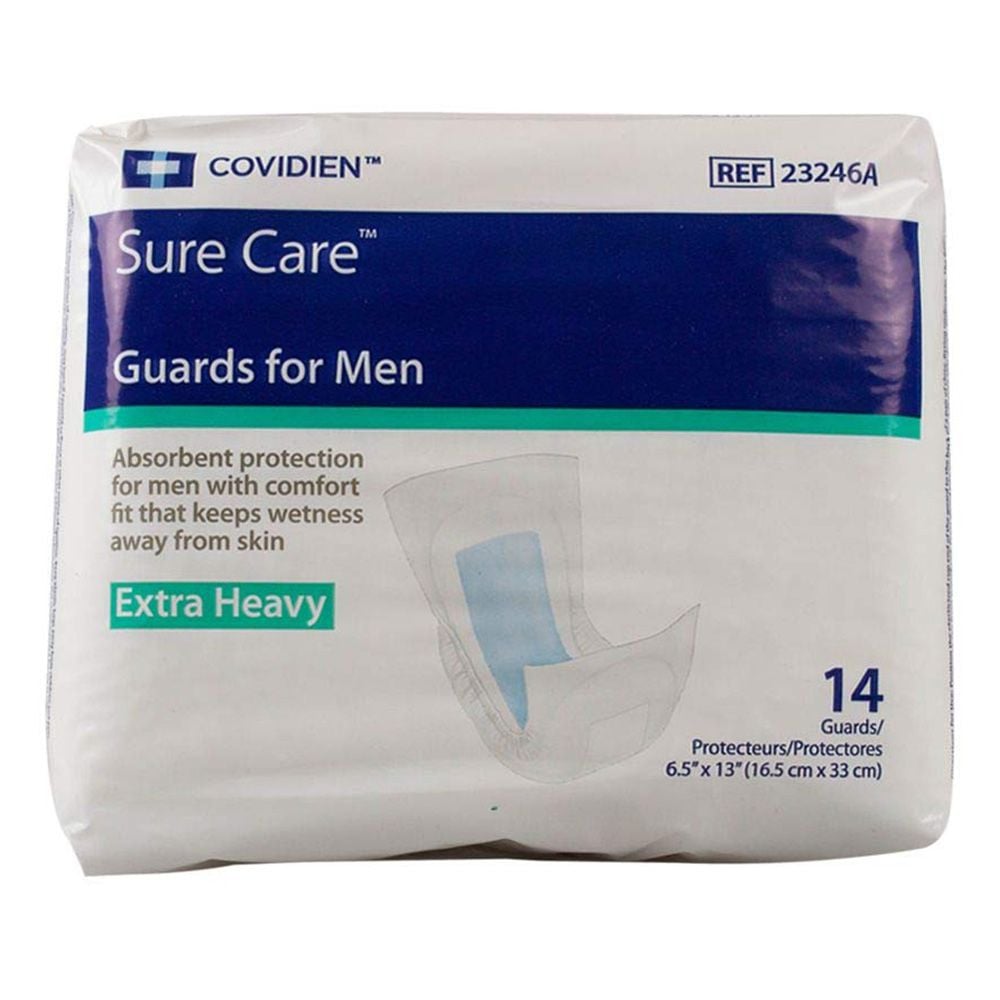 Sure Care Male Guards BUY Male Guard Pads, Incontinence Pads, Heavy  Absorbency Pads, 23246A, Male Pads.